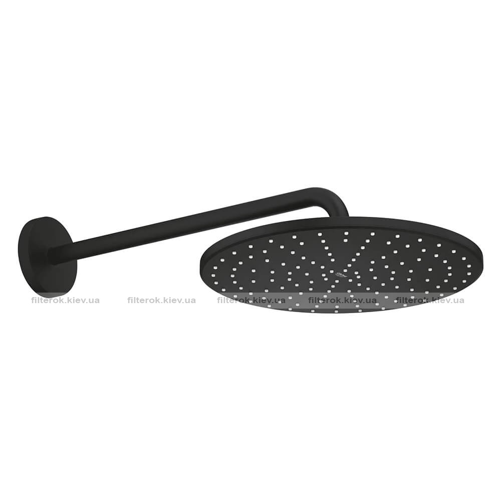 Верхній душ Grohe Rainshower Mono 310 з кронштейном, чорний матовий (22121KF0)