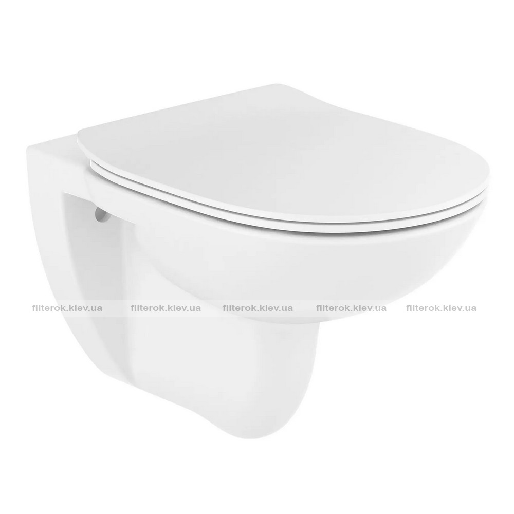 Підвісний унітаз Roca Debba Round Rimless з сидінням (A34H992000)